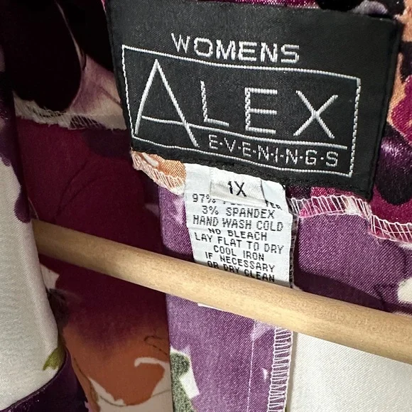 Alex Evenings Women's 1X Vintage Floral 2 Piece Blazer Cami Set NWOT Condition - Picture 2 of 16